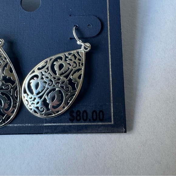 NEW Women’s Sterling Silver by Belk Silverworks Teardrop Earrings NWT - Picture 4 of 5